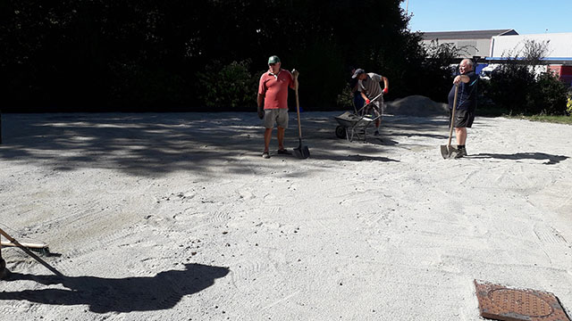 Création du terrain de pétanque