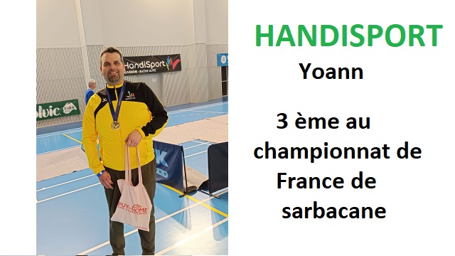 Yoann en photo avec sa médaille