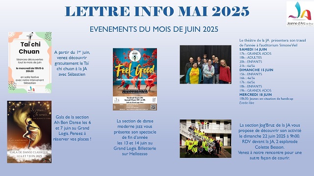 affichettes des 5 évènements de juin