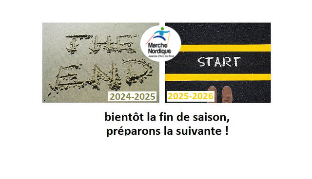 "The end" et "Start" écrits pour illustrer le passage à la nouvelle saison