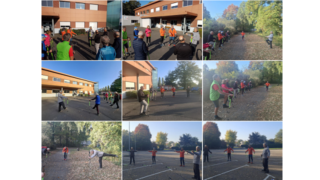 quelques photos en mosaïque de la matinée initiation aux bâtons dynamiques